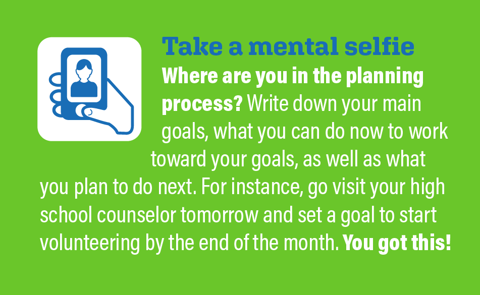 Start preparing for your future now by writing down your main goals and work toward them
