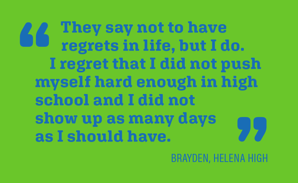 Advice from a past student, push yourself in high school to help with your future success