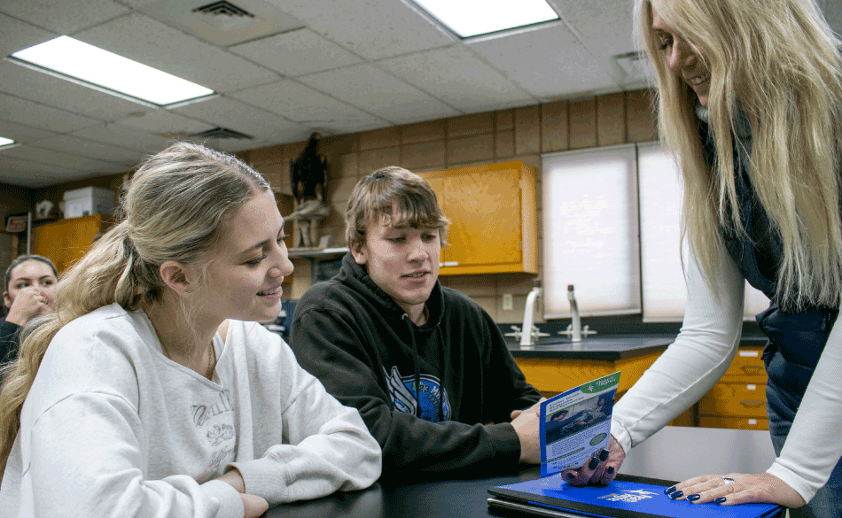 Montana high school students learning how to fill out the FAFSA