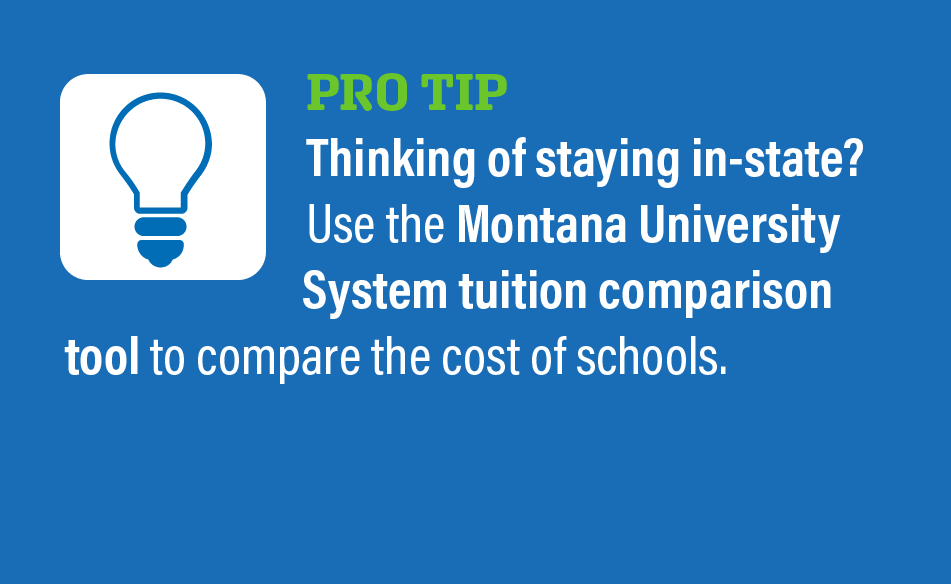 Click to use the Montana University tuition comparison tool
